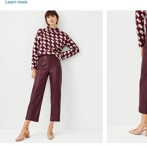 Ann Taylor Faux Leather Easy Straight Crop